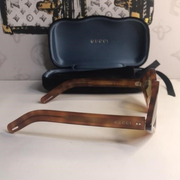 New Authentic Gucci Havana Stylish Brown Sunglasses GG0496S 002 - Picture 10 of 13